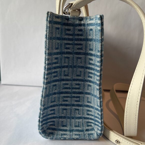 Givenchy Mini G Tote Shopping Bag In 4G Washed Denim - NWT - Picture 4 of 11